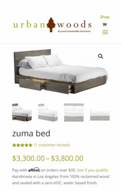 King bed frame reclaimed solid wood urban woods bed