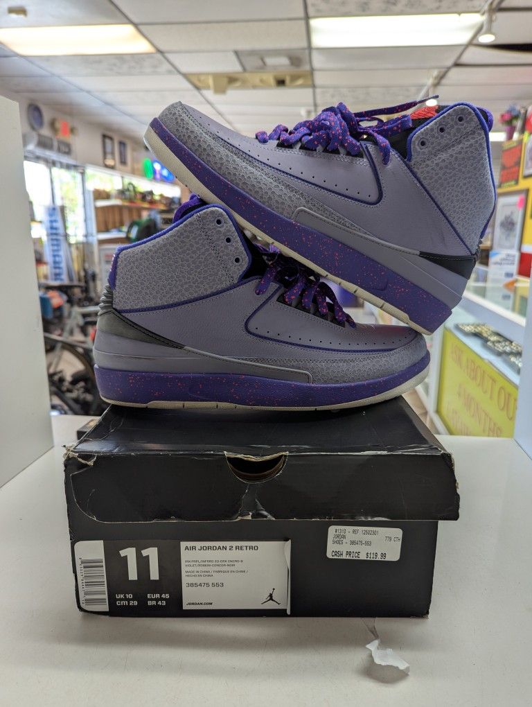 Jordan 2 Retro iron Purple Size 11