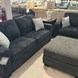 Altari 2pc Sofa and Loveseat Livingroom Set,  Furniture Couch 