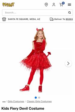 Kids Fiery Devil Costume