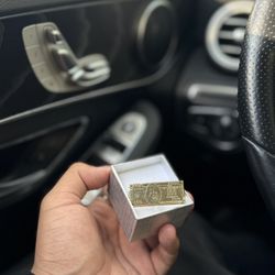 10K 100$ Bill 2 Finger Ring 5.9-6grams