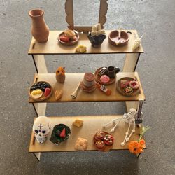 Dia De Los Muertos Ofrenda Altar Y Comida. 