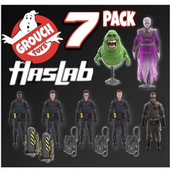HASLAB: 7-Figure Ghostbuster Plasma Series Pack. Slimmer, Tully & Librain Hasbro 6 Inch Toy  