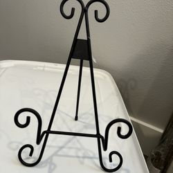 Four Black Iron Easels