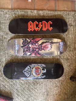 Rock Band Skate Deck Bundle – AC/DC, Slayer, Heavy Metal x Hundreds