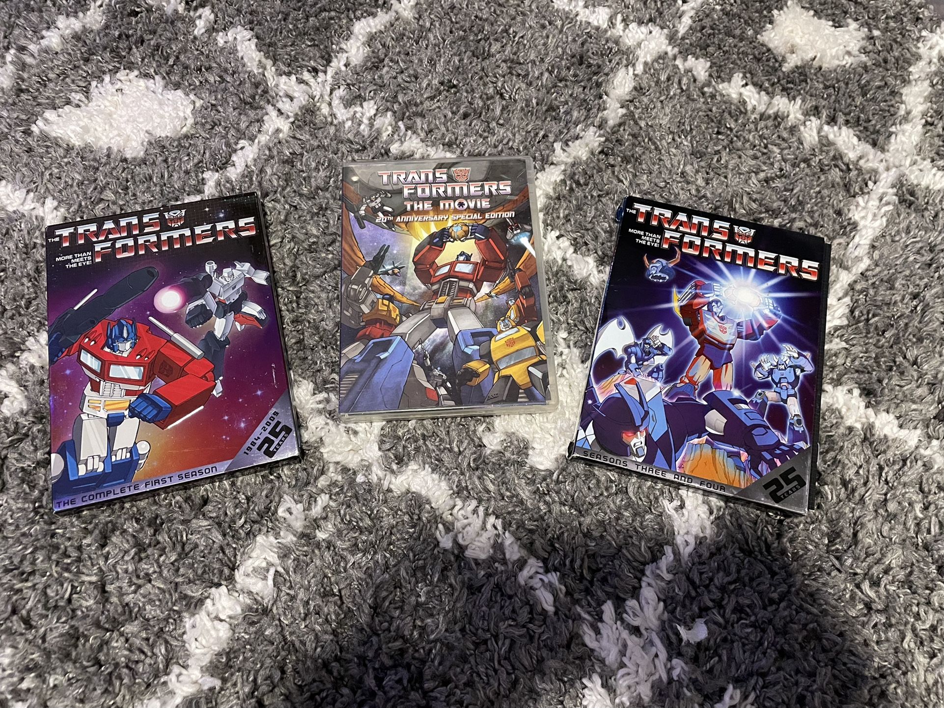 Transformers Season 1, 3 and 4 Plus Movie On DVD
