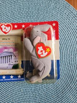 TY McDonald's Beanie Baby "Righty The Elephant" 1996 Rare Tag Errors, New