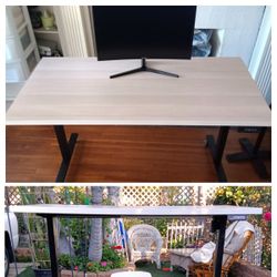 IKEA Sit-or- Stand Desk Motorized Electric with Locking Wheels