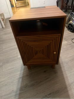 Nightstand with Cabinet and charging port