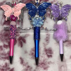 Butterfly Or Rose Handmade Colorful Customized Pens 