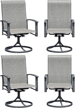 Outdoor Swivel Patio Dining Chairs Set of 4