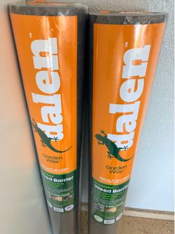 Weed barrier landscaping cloth 4x225 feet for $50 free staples