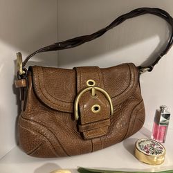 Brown Tan Coach Soho Mini