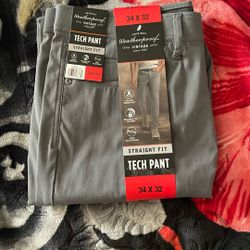 Tech Pants 34 x 32 Straight Fit 