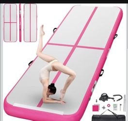 Inflatable Gymnastics Airtrack Tumbling Mat Practice Gymnastics,Cheerleading, only pink color