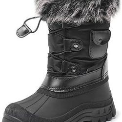 NEW Size 4 DREAM PAIRS Boys Girls Insulated Waterproof Snow Boots