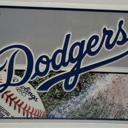 LOS ANGELES DODGERS HIGH QUALITY BASEBALL BACKROUND METAL LICENSE PLATE