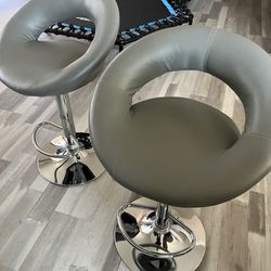 Adjustable Grey Bar Chairs 