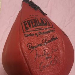 Muhammad ali a .k. a cassius clay Autographed Speed Bag