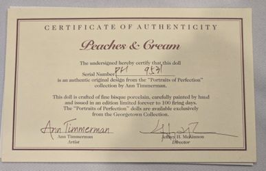 Antique - Vintage Porcelain Dolls with Certificates of Authenticity 