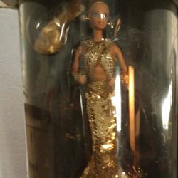 Gold Bob Mackie Barbie Doll Collectible Plus Gold Jubilee And Barbie Plate