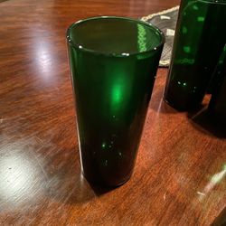 Emerald Green Reims France Tumblers Set of 12