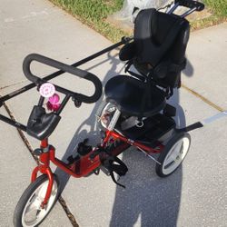 Rifton Bicycle with full harness, steering rod and foot straps For Special Needs Child