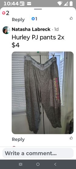 Hurley PJ pants 2x