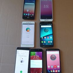 Lot Of 6 Old Android Phones Asi Is For Parts Or Repair All For $60