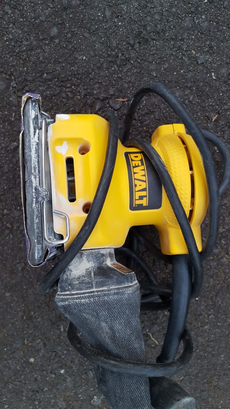 Dewalt palm sander.