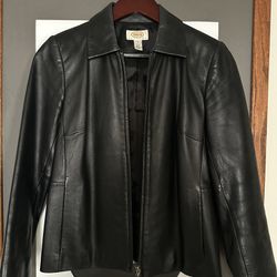 Black Leather Jacket Size 2 Petite