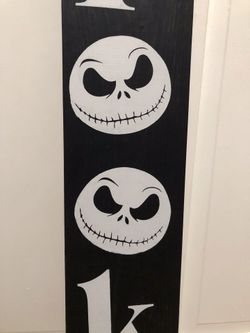 Halloween wood sign