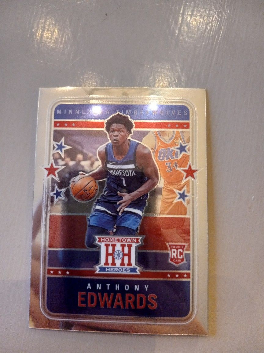 Anthony Edwards Hometown Heroes Rookie Card Red