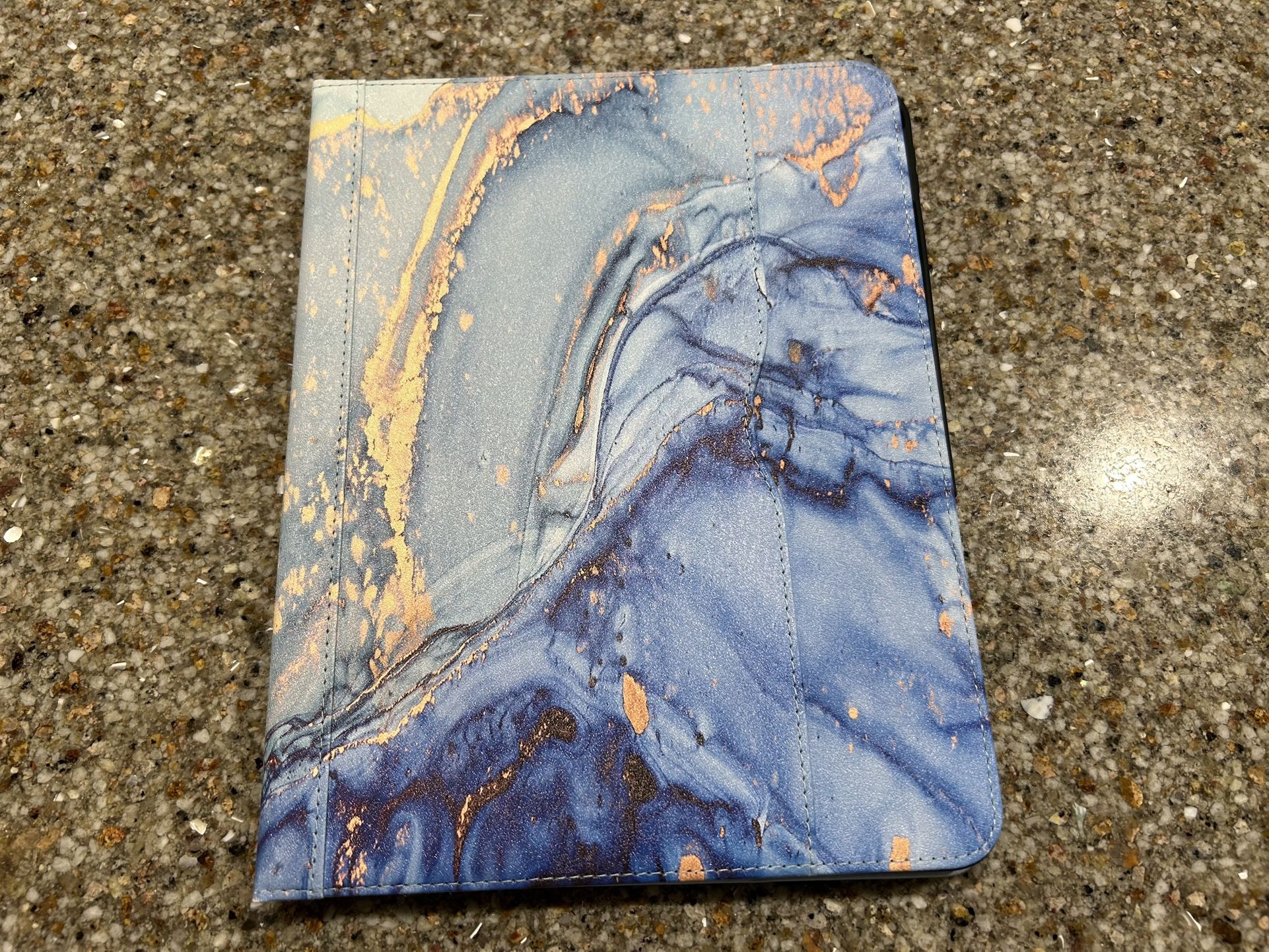 Case for iPad Pro 11 inch with Pencil Holder, Pocket Design for Women Men, Marble Blue 