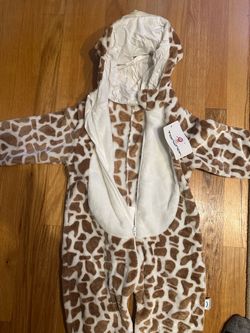 Baby Giraffe Costume Zip-Up Onesie with Hood -Adult Headband