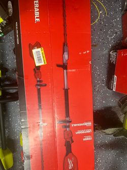 Short pole hedge trimmer