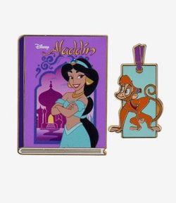 Disney Princess Jasmine Book & Bookmark Enamel Pin