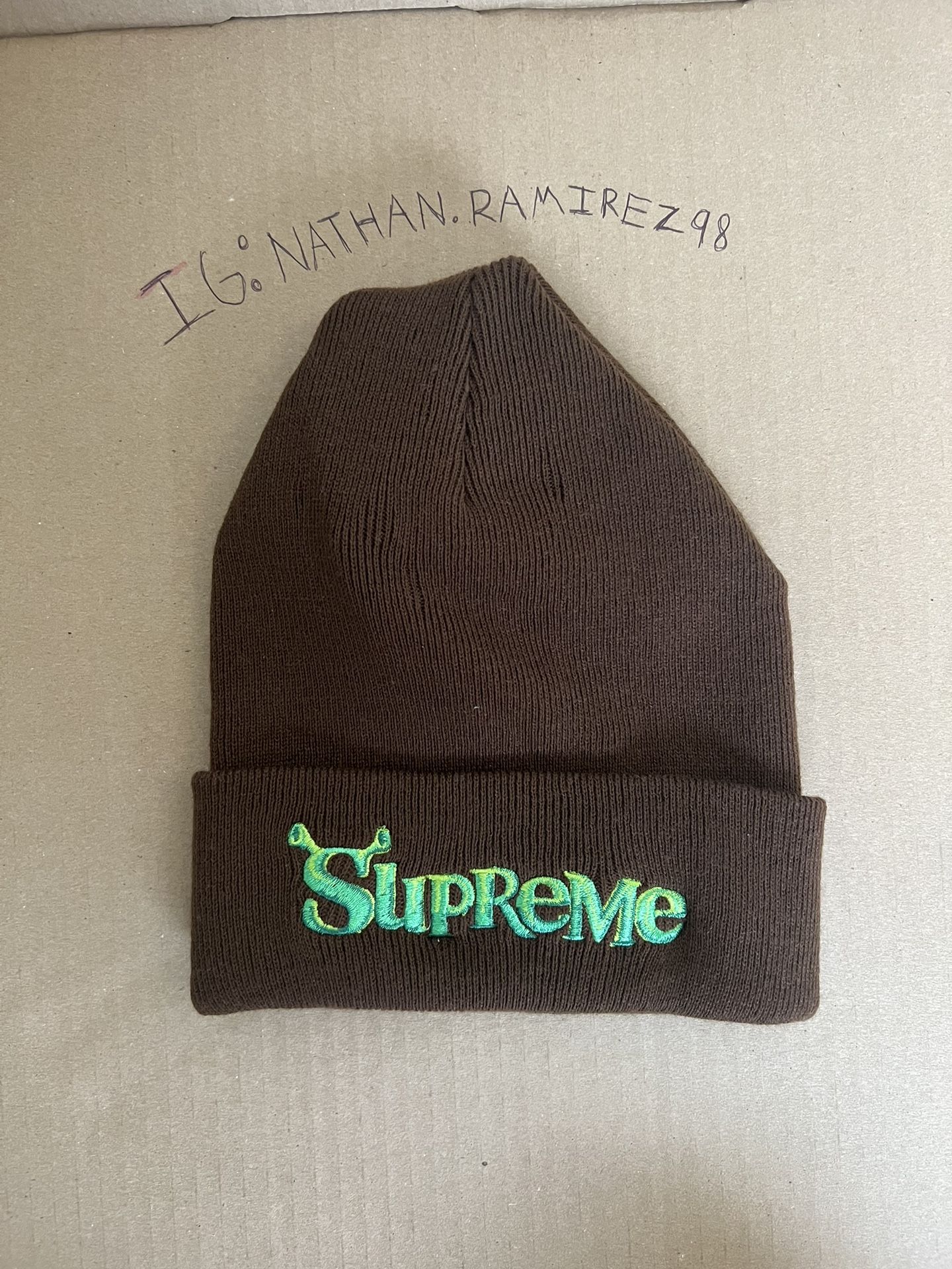 Supreme Shrek Logo Beanie