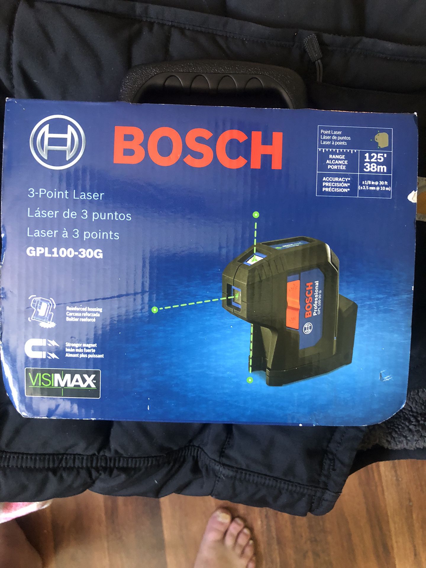 New Bosch 3point 125ft Green Laser 