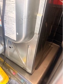 Front load washer and dryer metallic silver