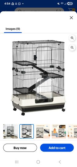 PawHut 3 level  Cage with Wheels For Small Animals