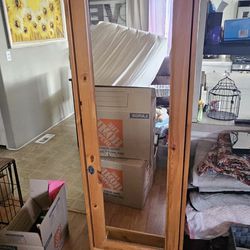 Tall Wood Dresser/with Mirror 