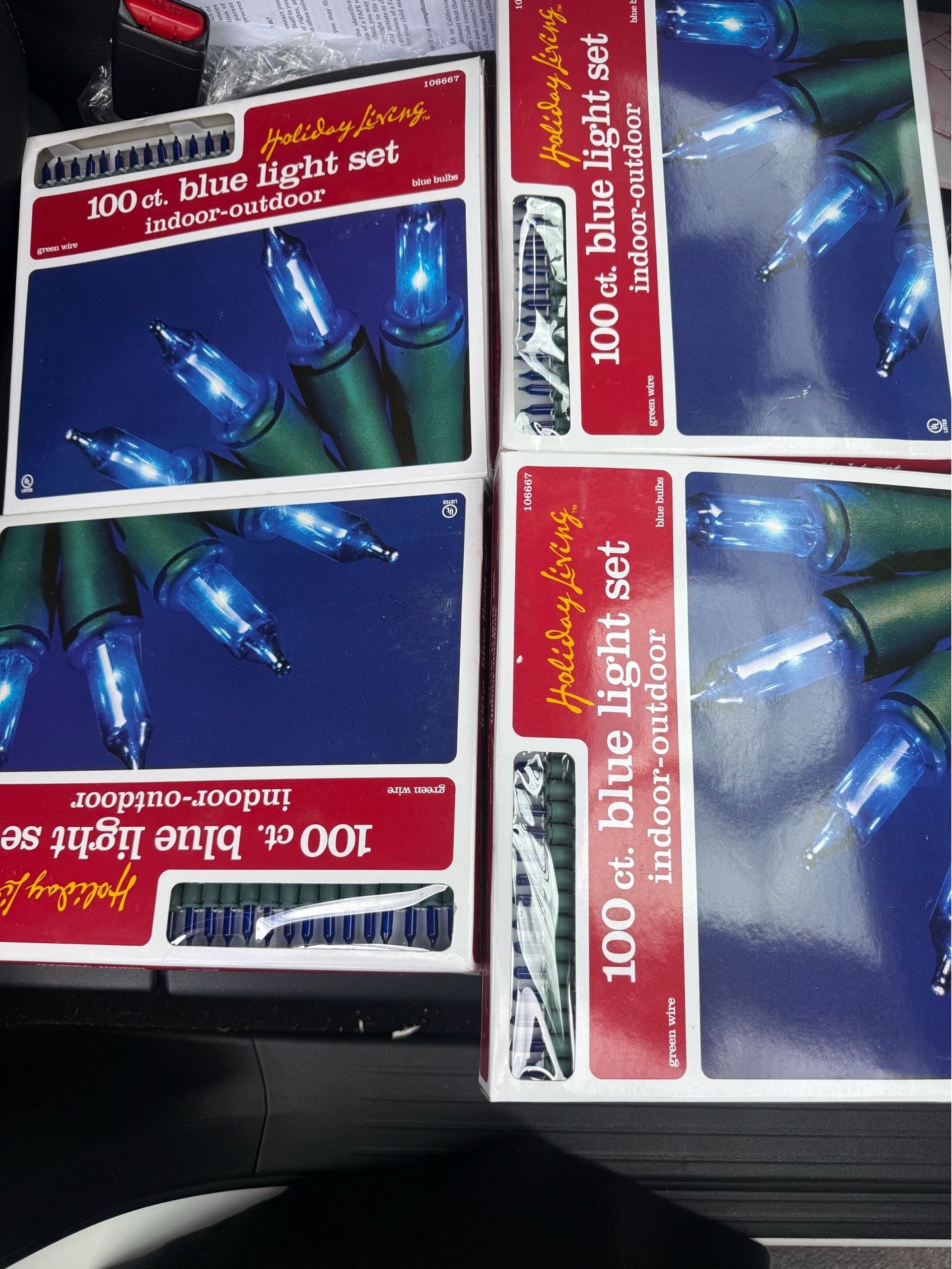 Christmas blue lights