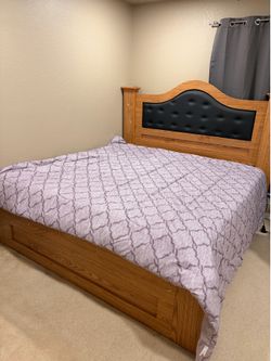 King size bed, mattress and frame