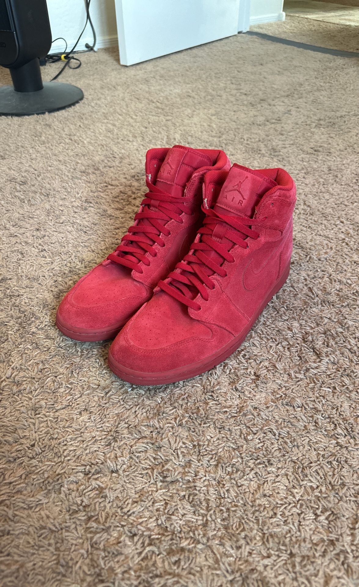 Size 14 Air Jordan Retro High 'Red Suede'