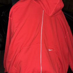Red Nike full zip off holder
