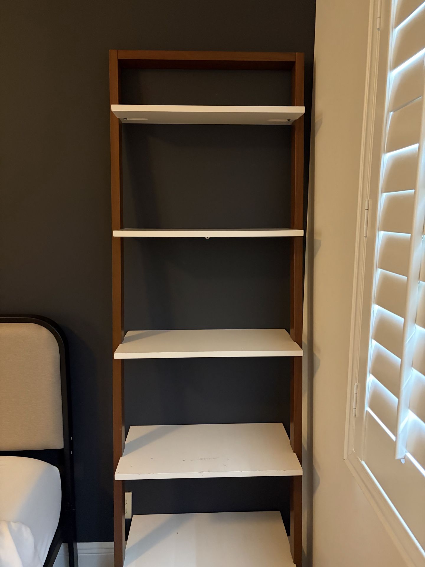 West Elm Mid Century modular wall desk and ladder bookshelf