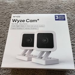2-Pack Wyze Cam v3 with Color Night Vision, 1080p HD *Sealed Package*