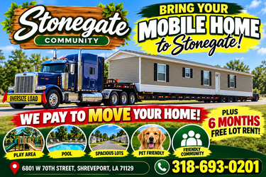 🚚 WE WILL MOVE YOUR MOBILE HOME FOR FREE!