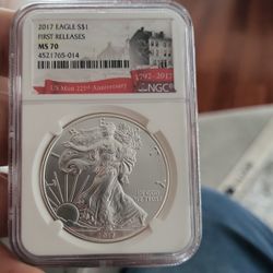 2017 Silver Eagle Ms70 NGC certified!